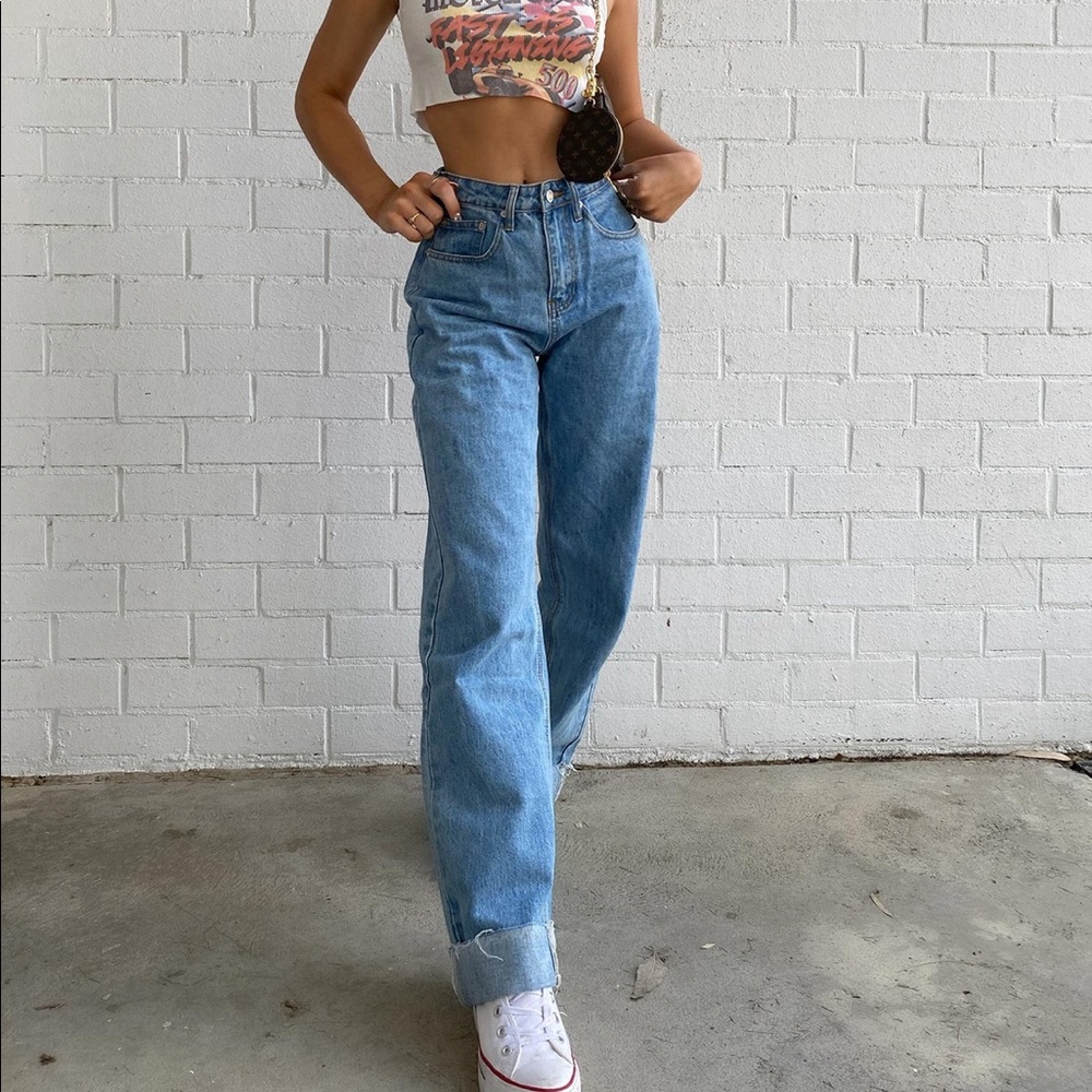 princess polly mid wash jeans